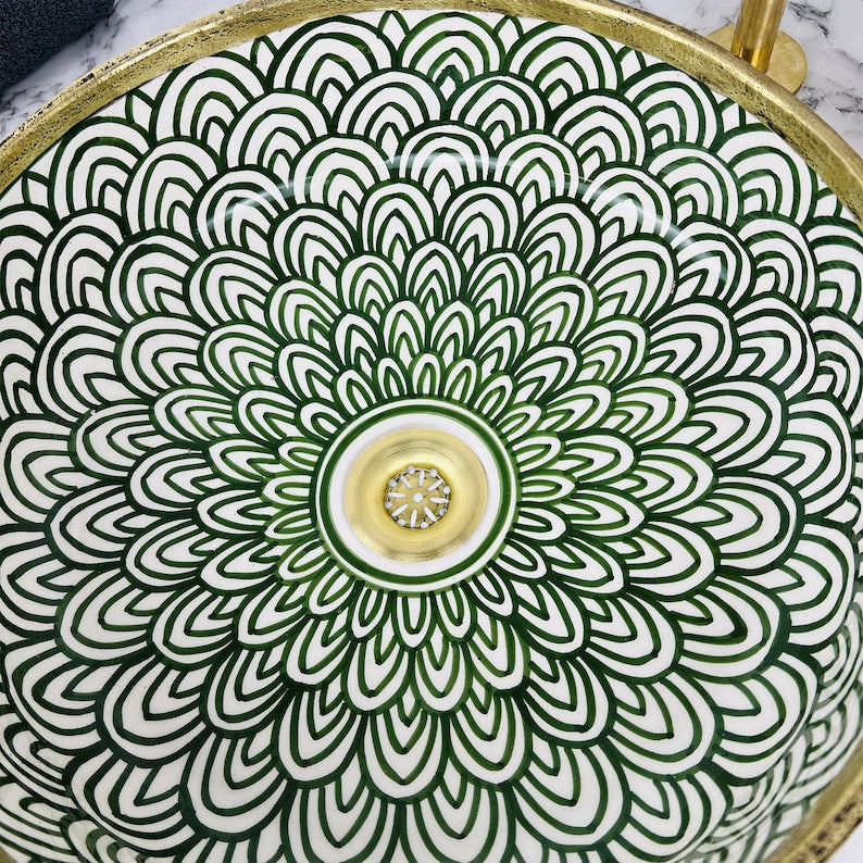 Moroccan Sink with brass rim #55E