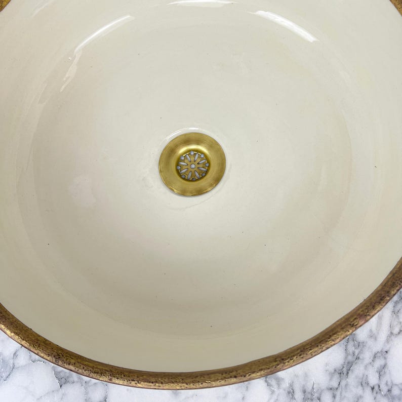 Moroccan Sink with brass rim #55H