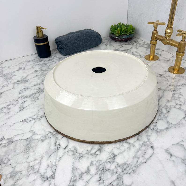 Moroccan Sink with brass rim #55H