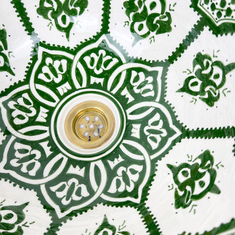 Moroccan Sink with brass rim #55J