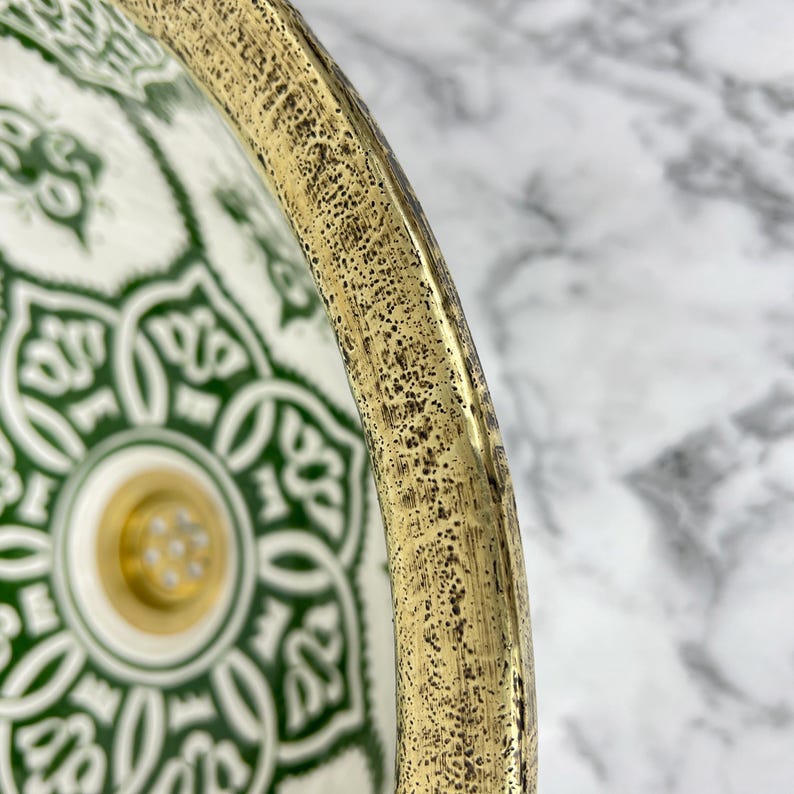 Moroccan Sink with brass rim #55J