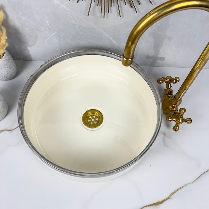 Marokkanisches Keramikwaschbecken im orientalischen Stil #241