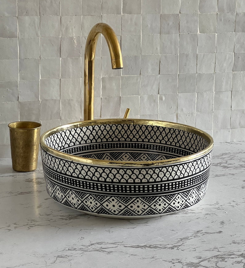 Vasque Marocaine avec contour en laiton #23