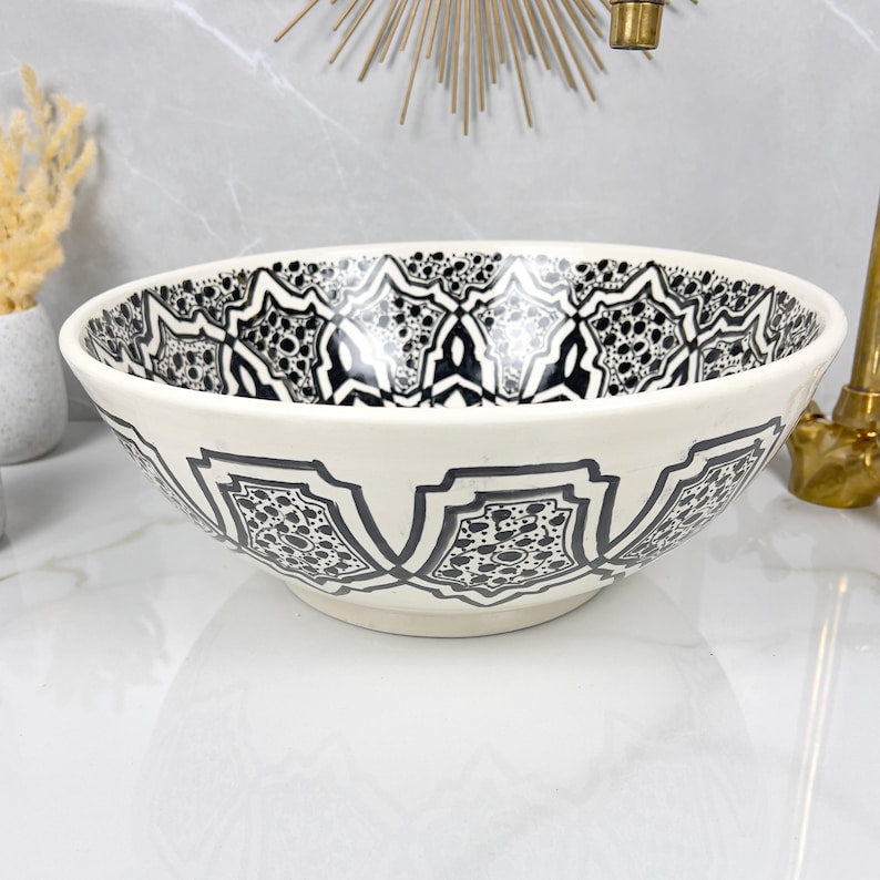 Marokkanisches Keramikwaschbecken im orientalischen Stil #284