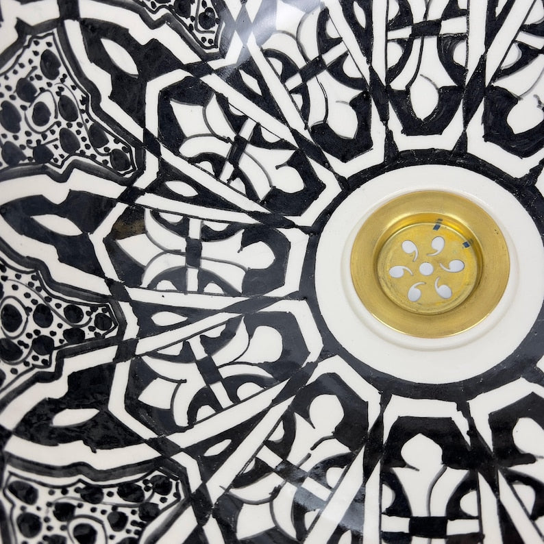 Marokkanisches Keramikwaschbecken im orientalischen Stil #284