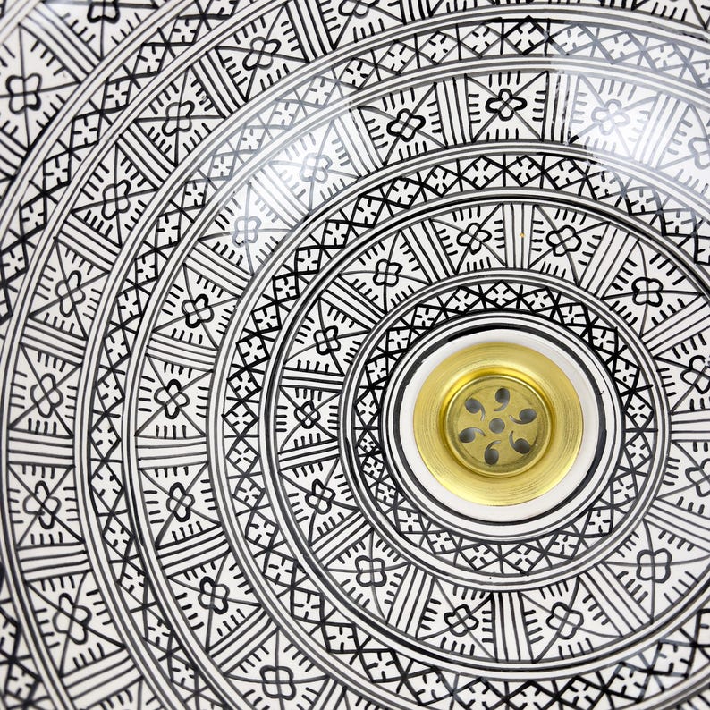 Marokkanisches Keramikwaschbecken im orientalischen Stil #271