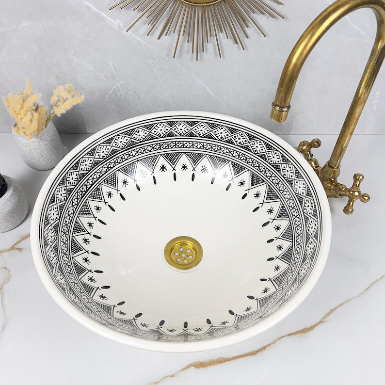 Marokkanisches Keramikwaschbecken im orientalischen Stil #269