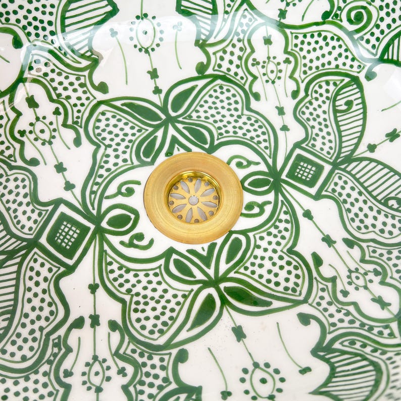 Marokkanisches ovales Keramikwaschbecken im orientalischen Stil #208
