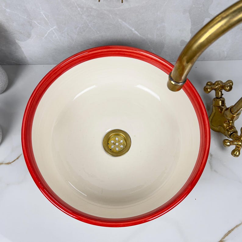Marokkanisches Keramikwaschbecken im orientalischen Stil #240
