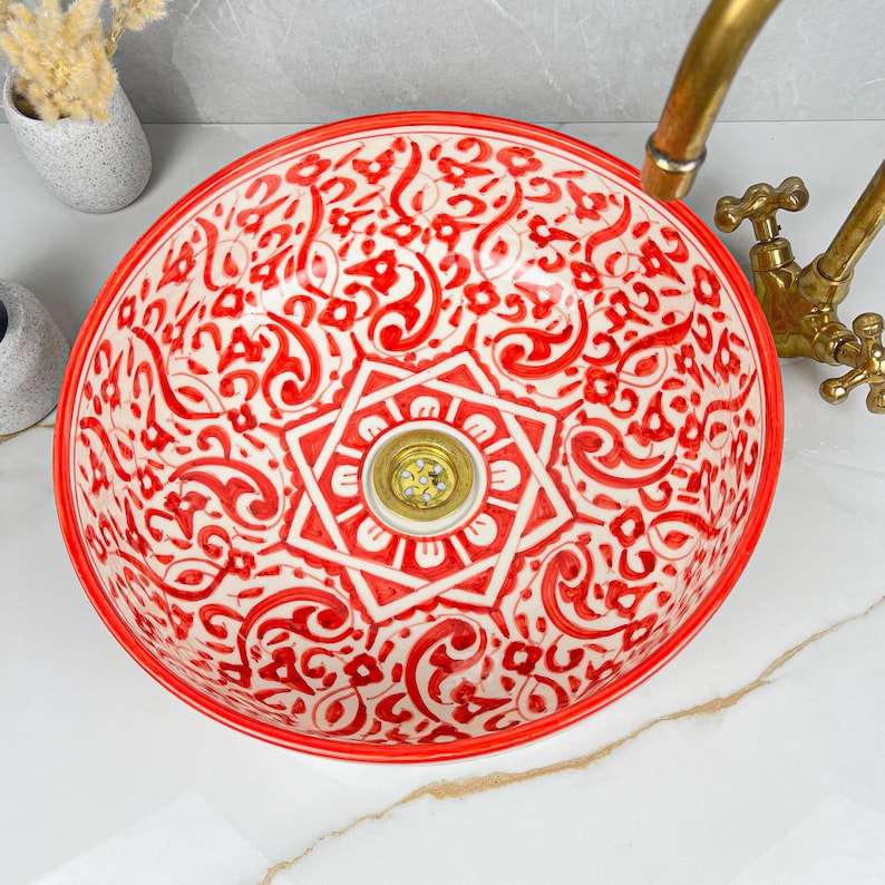 Vasque Marocaine en céramique de style oriental #306