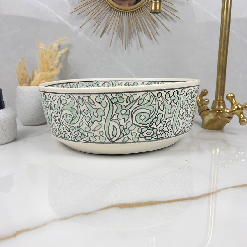 Marokkanisches Keramikwaschbecken im orientalischen Stil #277