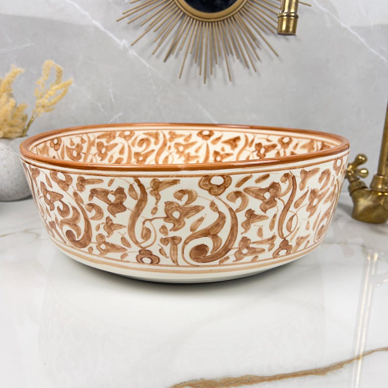 Marokkanisches Keramikwaschbecken im orientalischen Stil #272