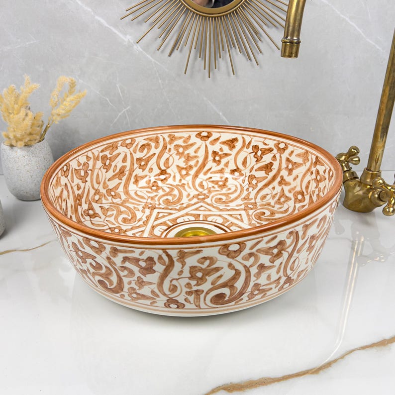 Marokkanisches Keramikwaschbecken im orientalischen Stil #272
