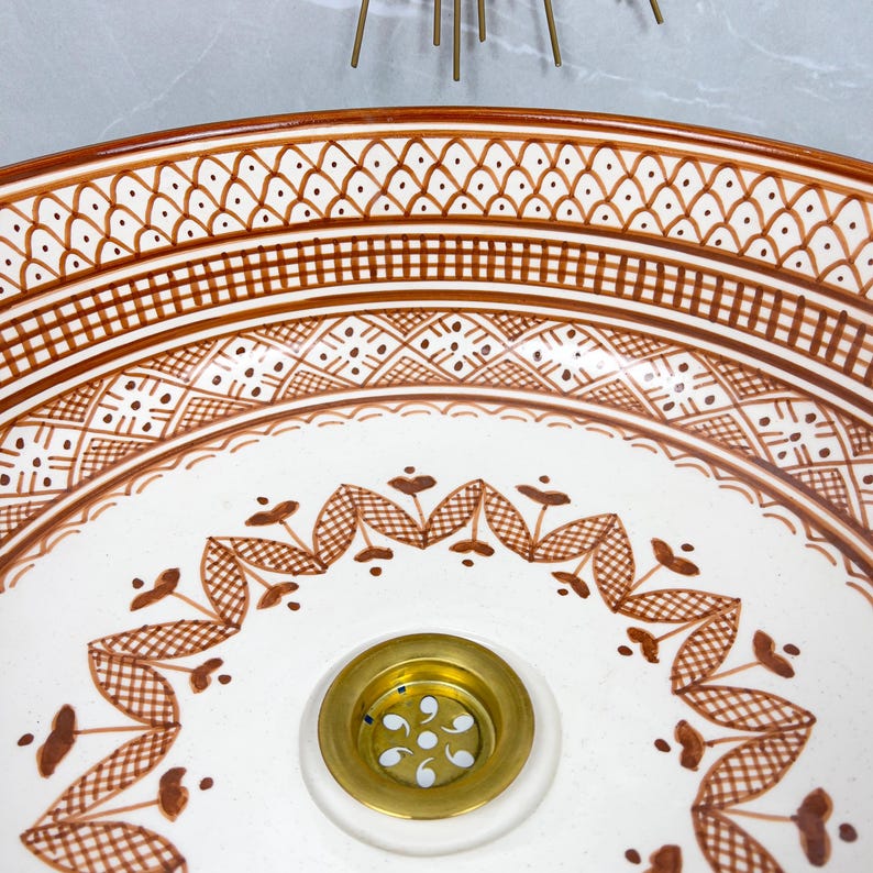 Marokkanisches Keramikwaschbecken im orientalischen Stil #233