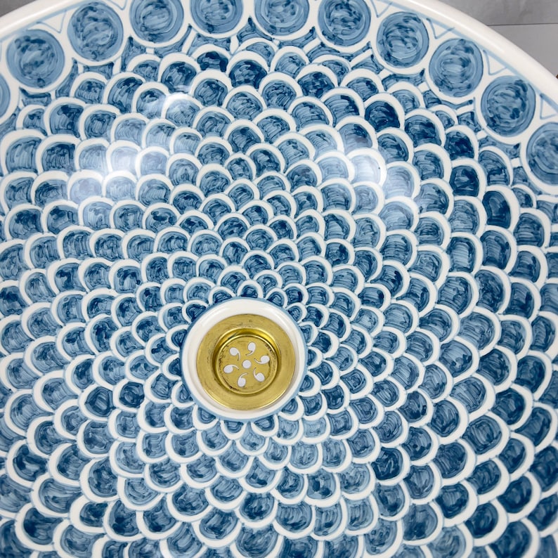Marokkanisches Keramikwaschbecken im orientalischen Stil #250