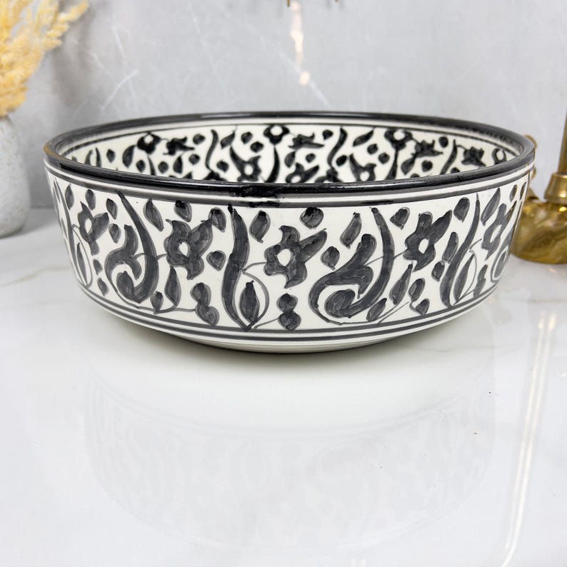 Marokkanisches Keramikwaschbecken im orientalischen Stil #273
