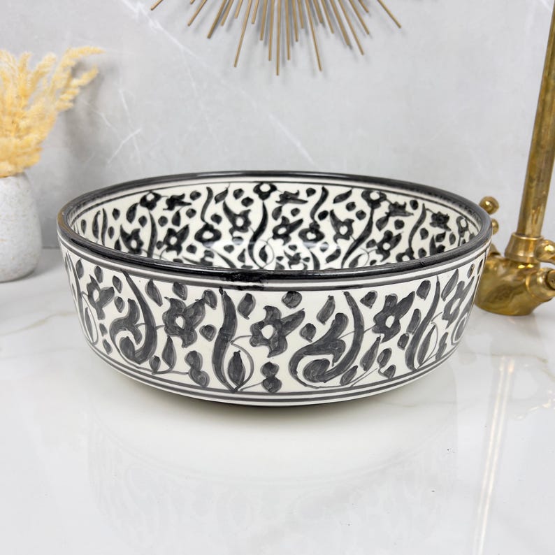 Marokkanisches Keramikwaschbecken im orientalischen Stil #273