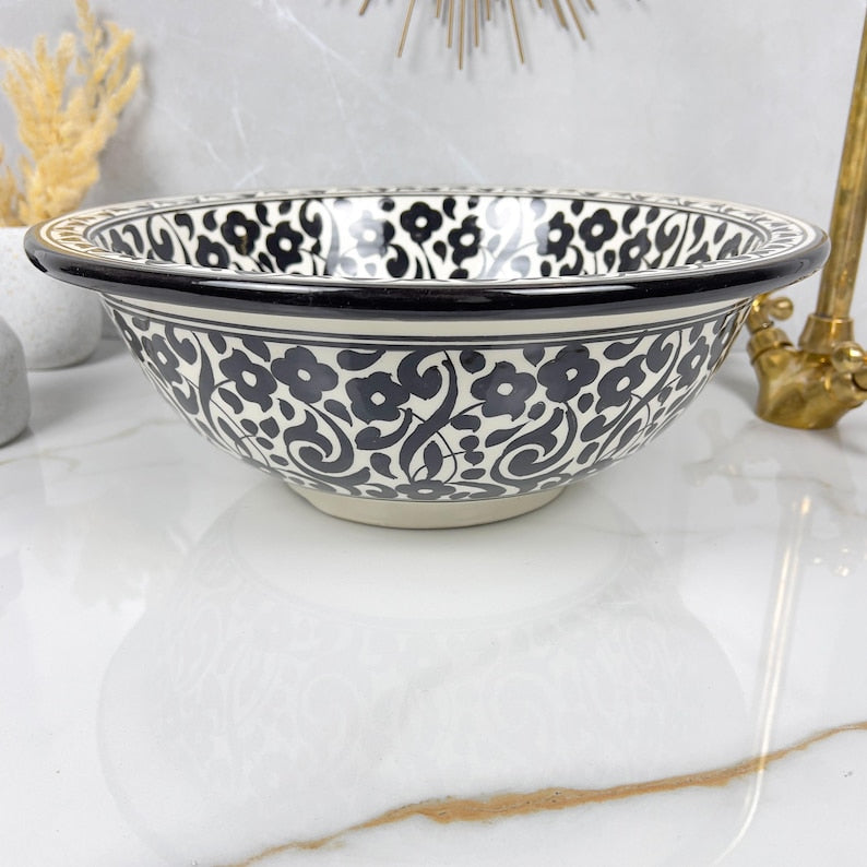 Marokkanisches Keramikwaschbecken im orientalischen Stil #286