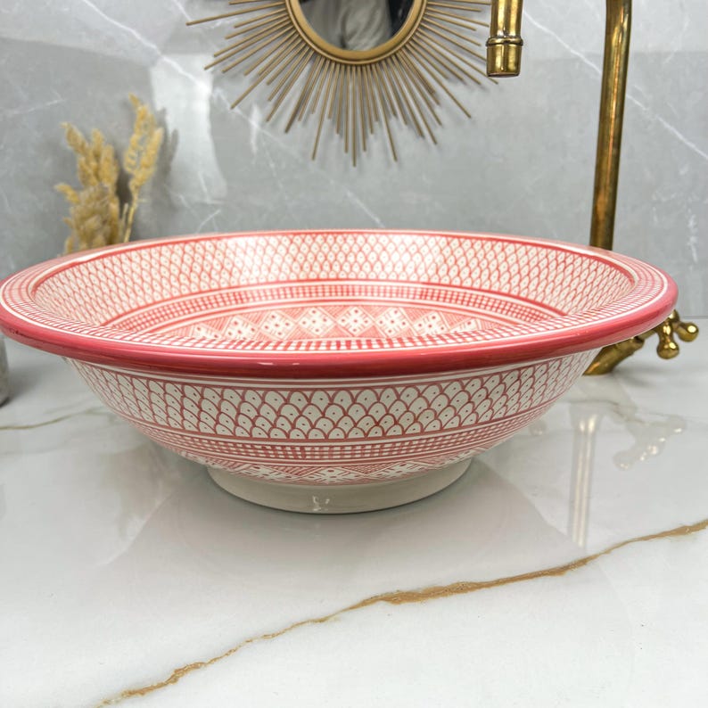 Marokkanisches Keramikwaschbecken im orientalischen Stil #234