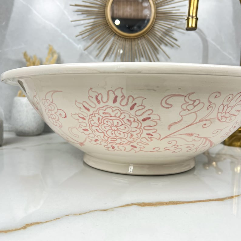 Marokkanisches Keramikwaschbecken im orientalischen Stil #266