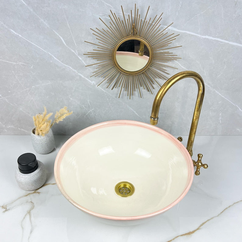 Marokkanisches Keramikwaschbecken im orientalischen Stil #244