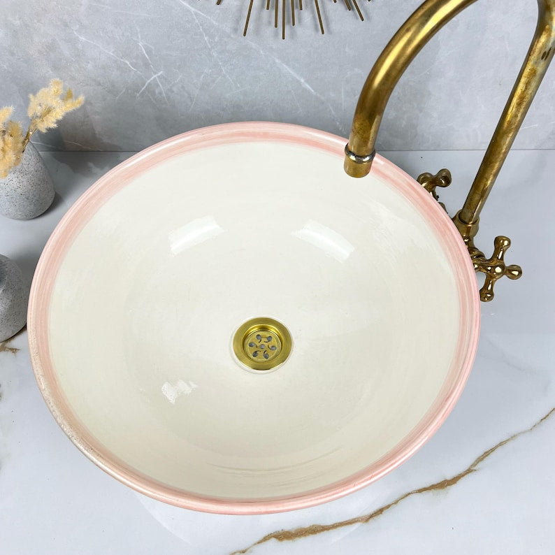 Marokkanisches Keramikwaschbecken im orientalischen Stil #244