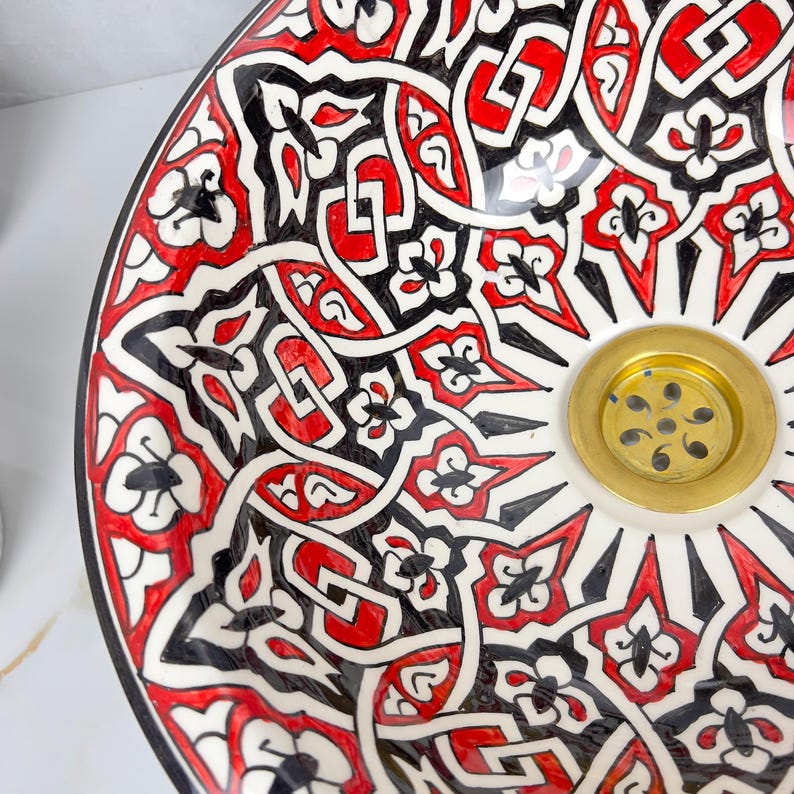 Marokkanisches Keramikwaschbecken im orientalischen Stil #281