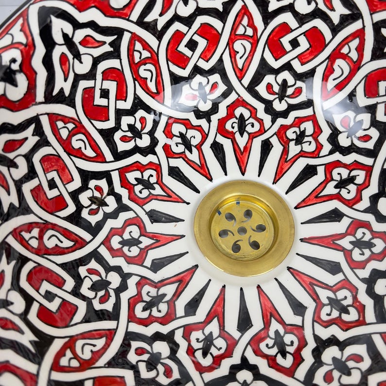 Marokkanisches Keramikwaschbecken im orientalischen Stil #281