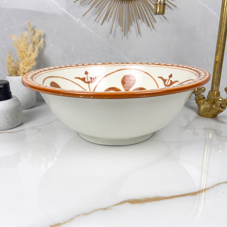 Marokkanisches Keramikwaschbecken im orientalischen Stil #285