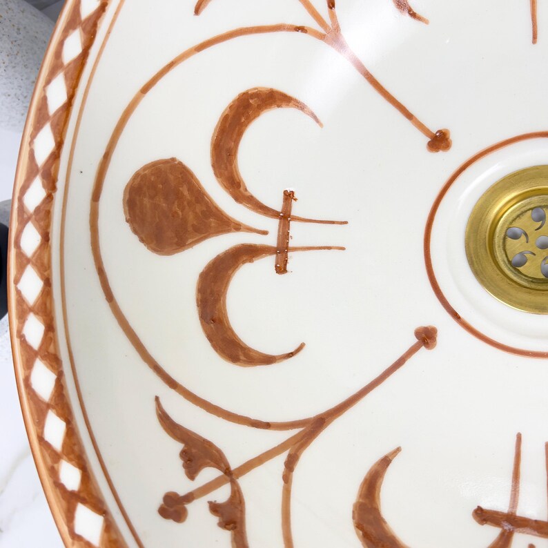 Marokkanisches Keramikwaschbecken im orientalischen Stil #285