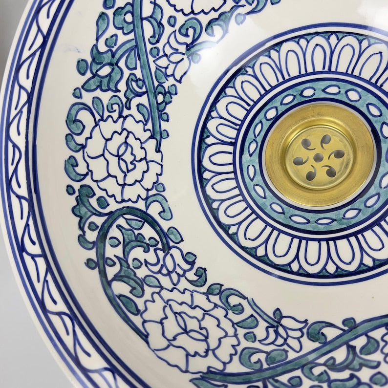 Marokkanisches Keramikwaschbecken im orientalischen Stil #255
