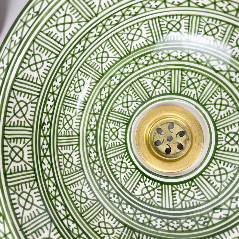 Marokkanisches Keramikwaschbecken im orientalischen Stil #259