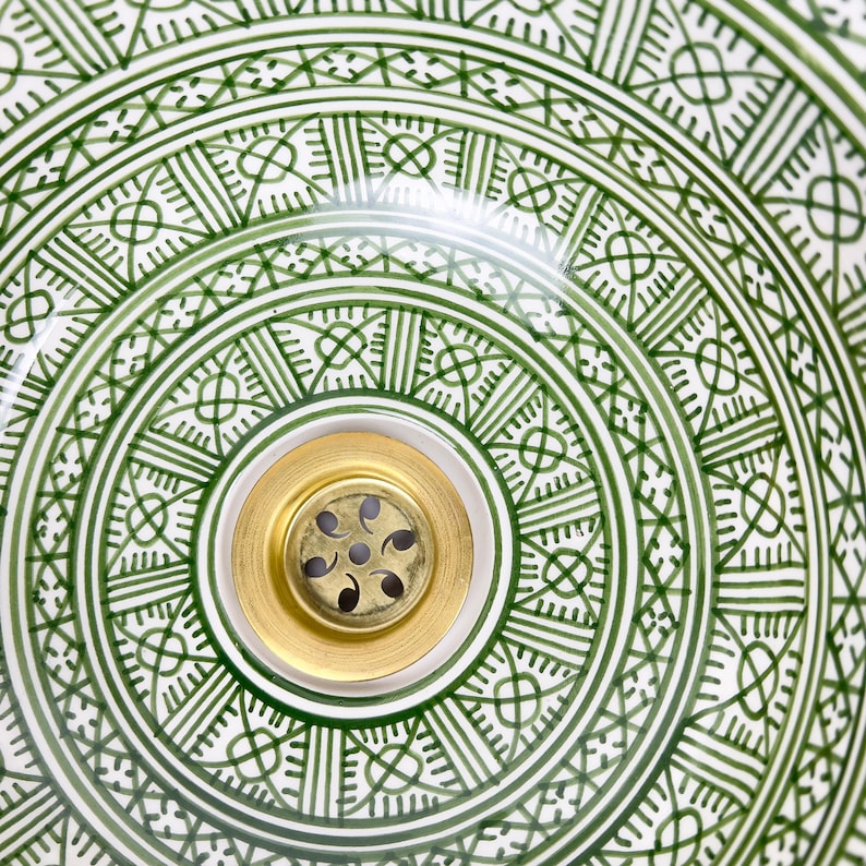 Marokkanisches Keramikwaschbecken im orientalischen Stil #259
