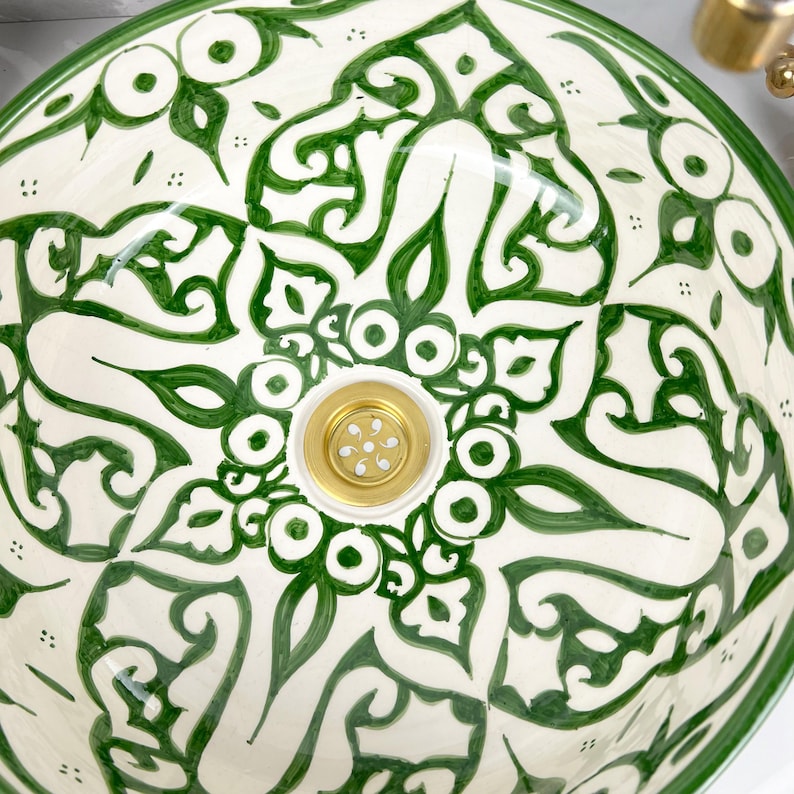 Marokkanisches Keramikwaschbecken im orientalischen Stil #261