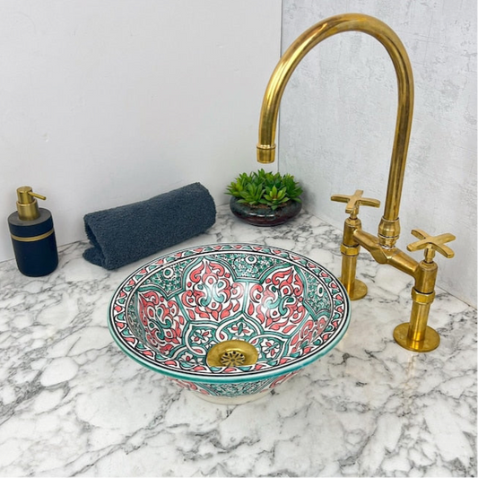 Marokkanisches Keramikwaschbecken im orientalischen Stil #134 