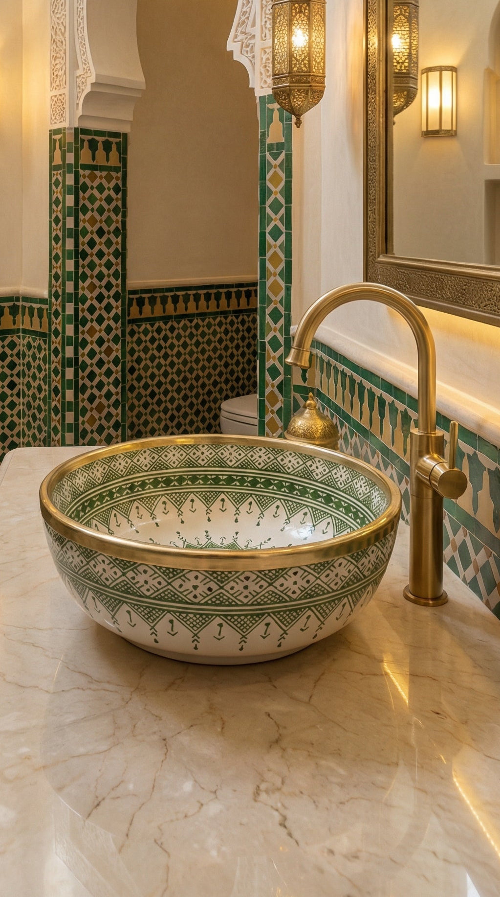 Vasque Marocaine avec contour en laiton #320 Royal