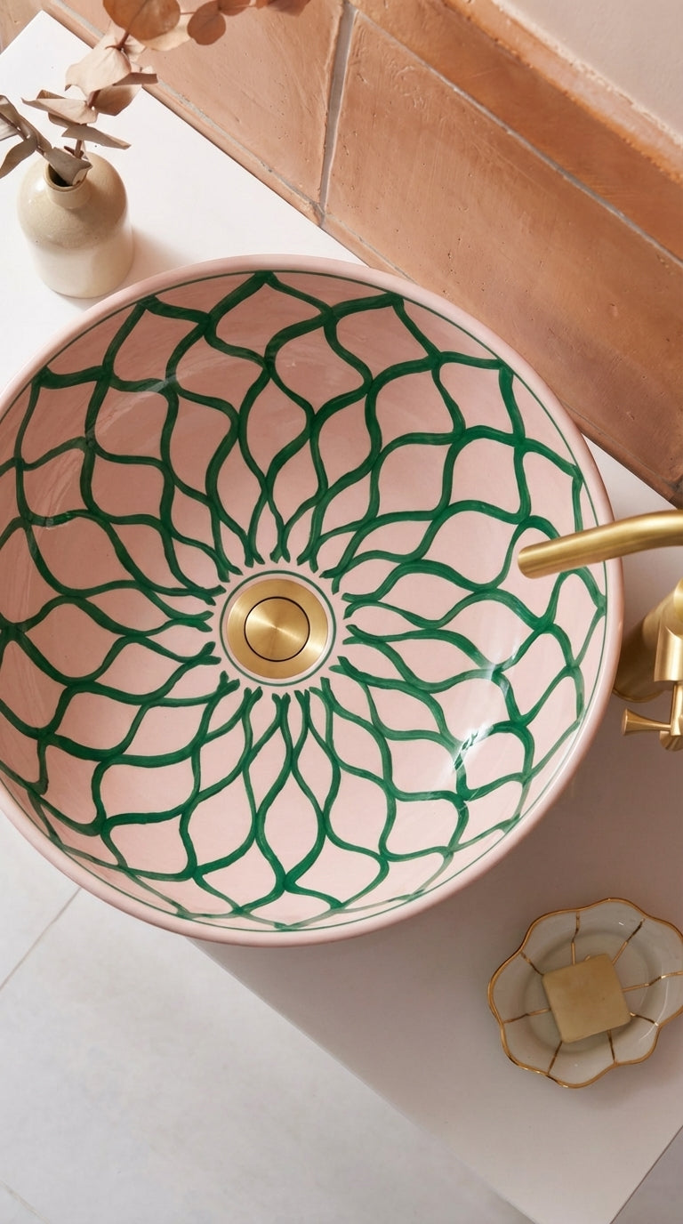 Vasque Marocaine en céramique de style oriental #348D