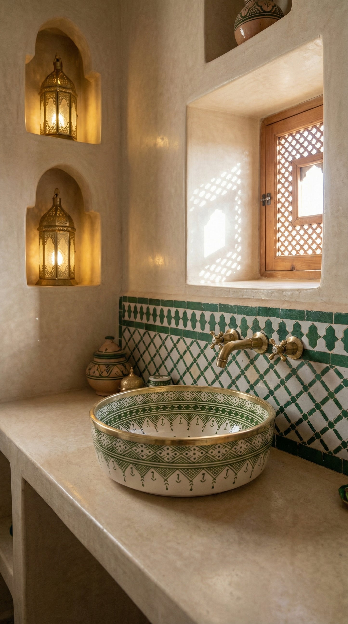 Vasque Marocaine avec contour en laiton #320 Royal