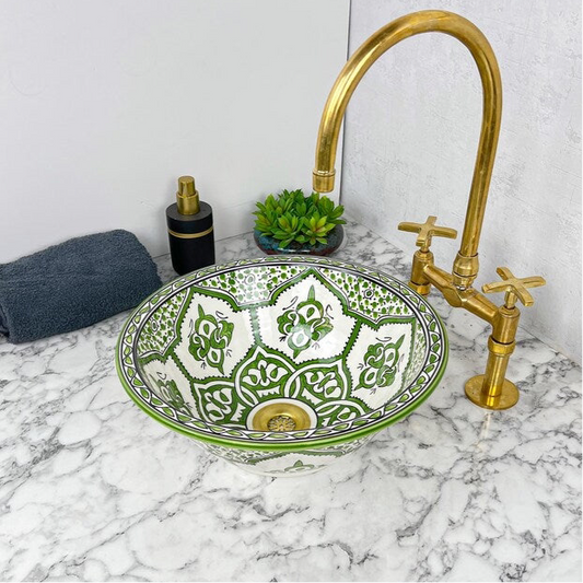 Marokkanisches Keramikwaschbecken im orientalischen Stil #173 