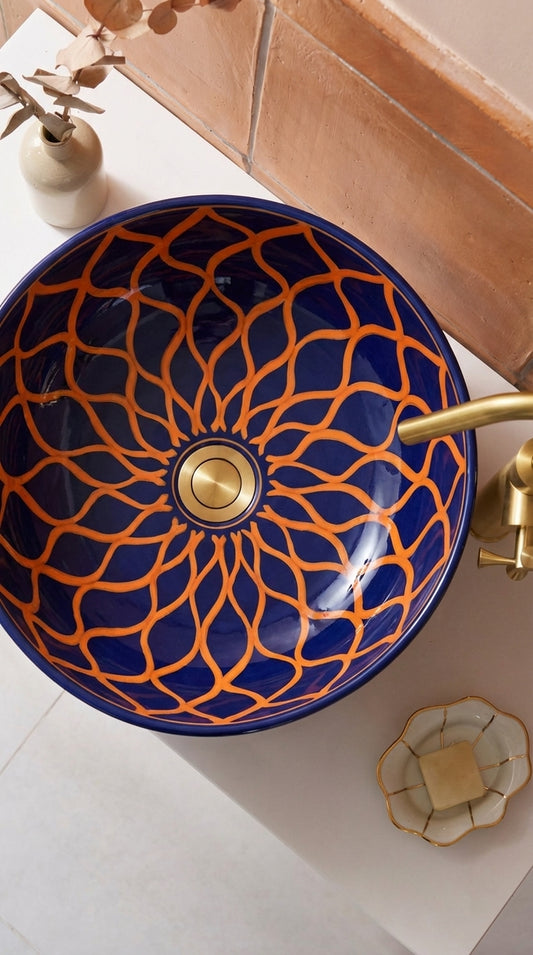 Vasque Marocaine en céramique de style oriental #348F