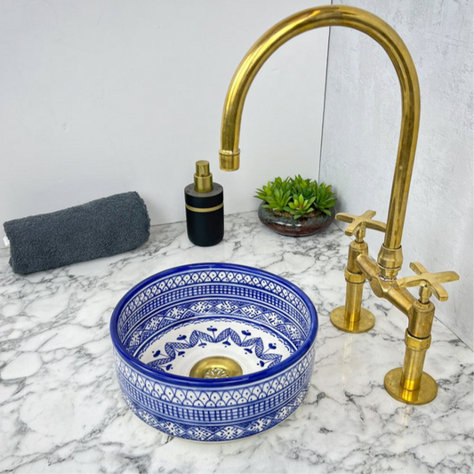 Marokkanisches Keramikwaschbecken im orientalischen Stil #143 