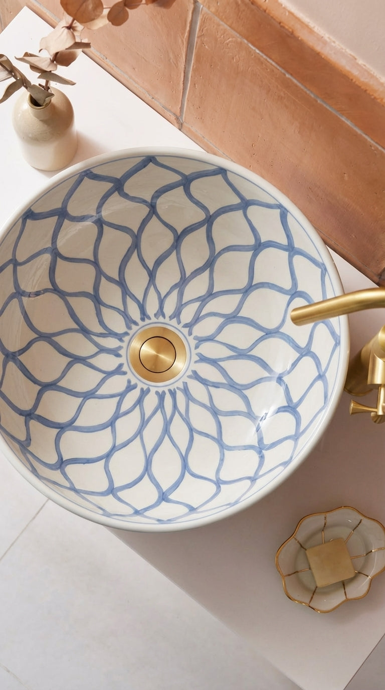Vasque Marocaine en céramique de style oriental #348H