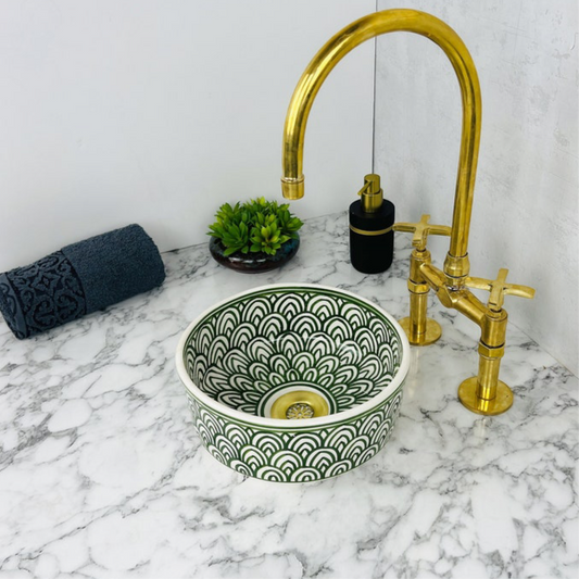 Marokkanisches Keramikwaschbecken im orientalischen Stil #145 