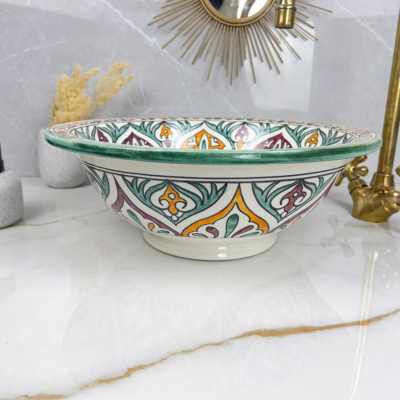 Vasque Marocaine en céramique de style oriental #304