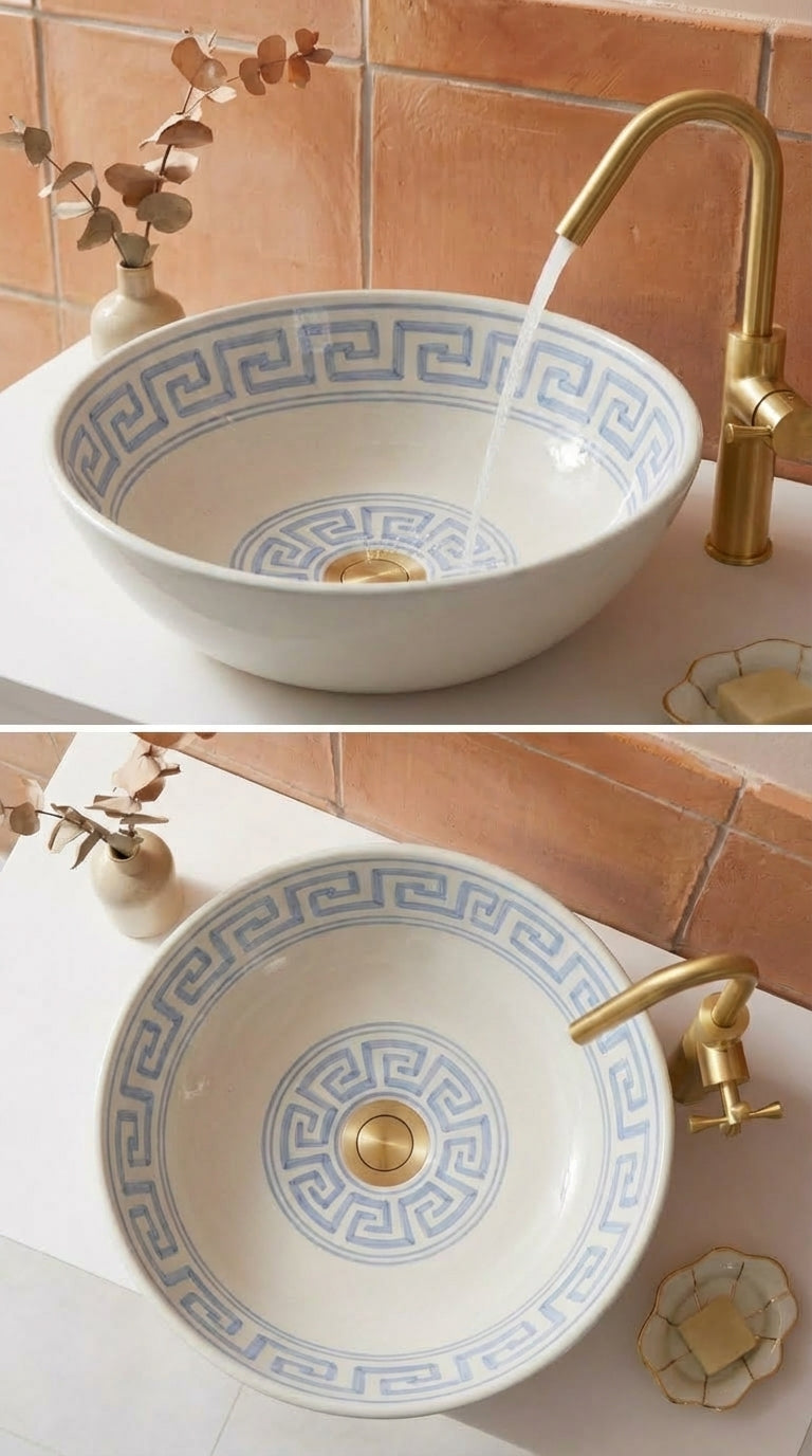 Vasque Marocaine en céramique de style Grèce #371