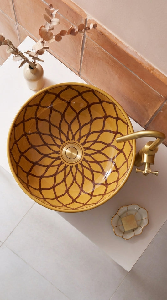 Vasque Marocaine en céramique de style oriental #348E