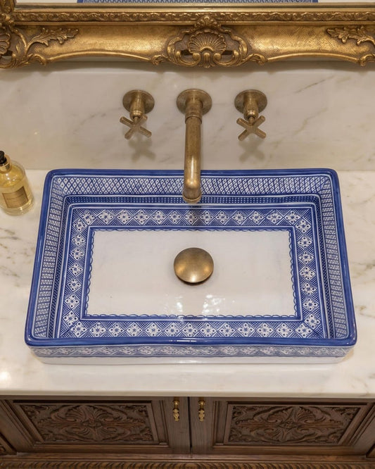 Marokkanisches Keramikwaschbecken im orientalischen Stil #359