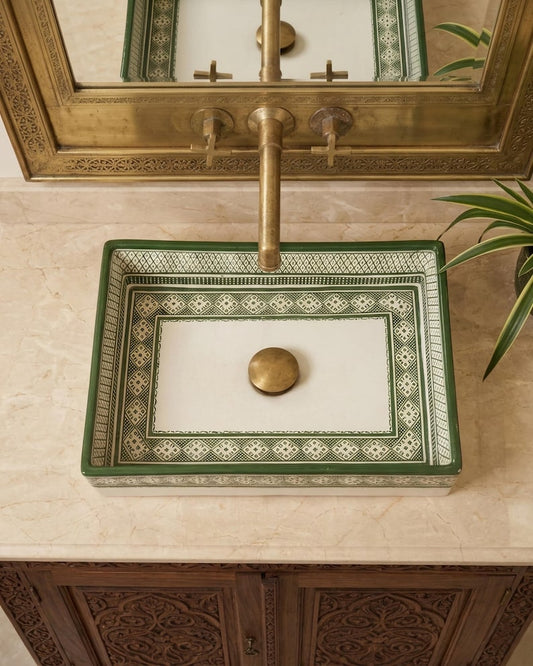 Marokkanisches Keramikwaschbecken im orientalischen Stil #360
