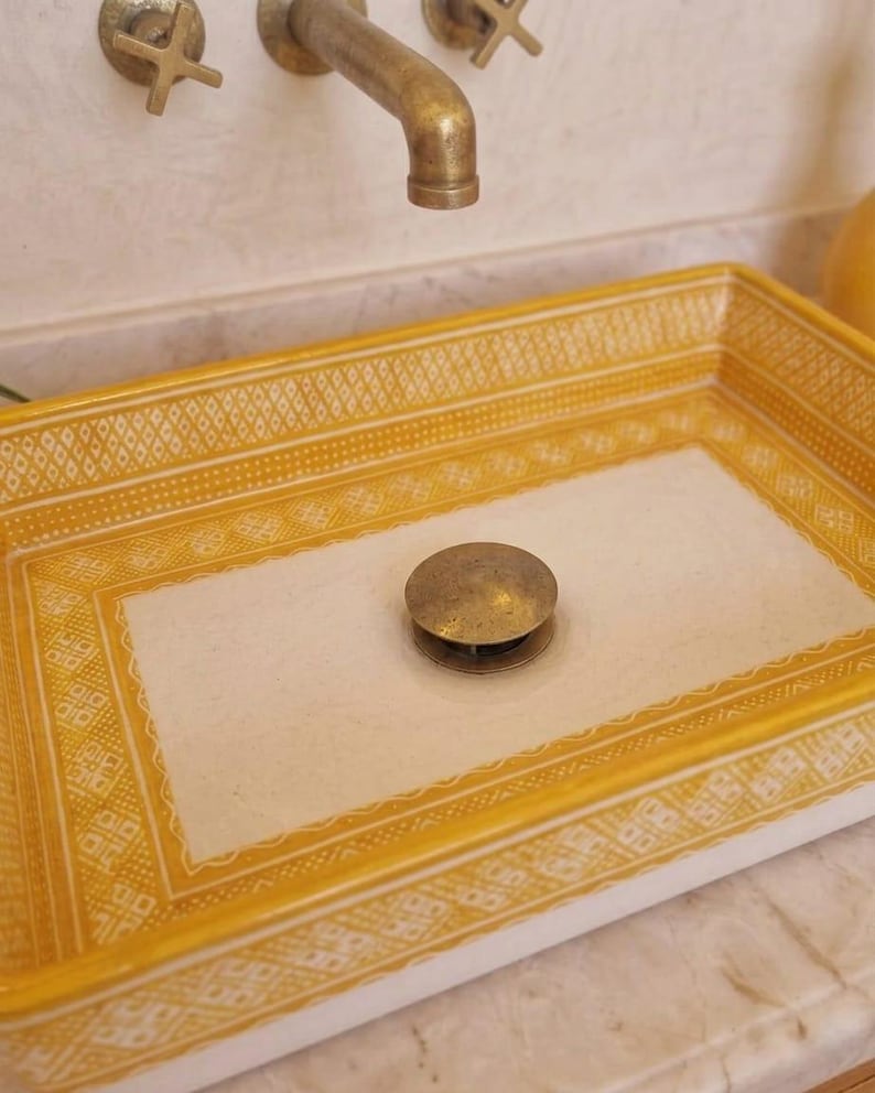 Marokkanisches Keramikwaschbecken im orientalischen Stil #361