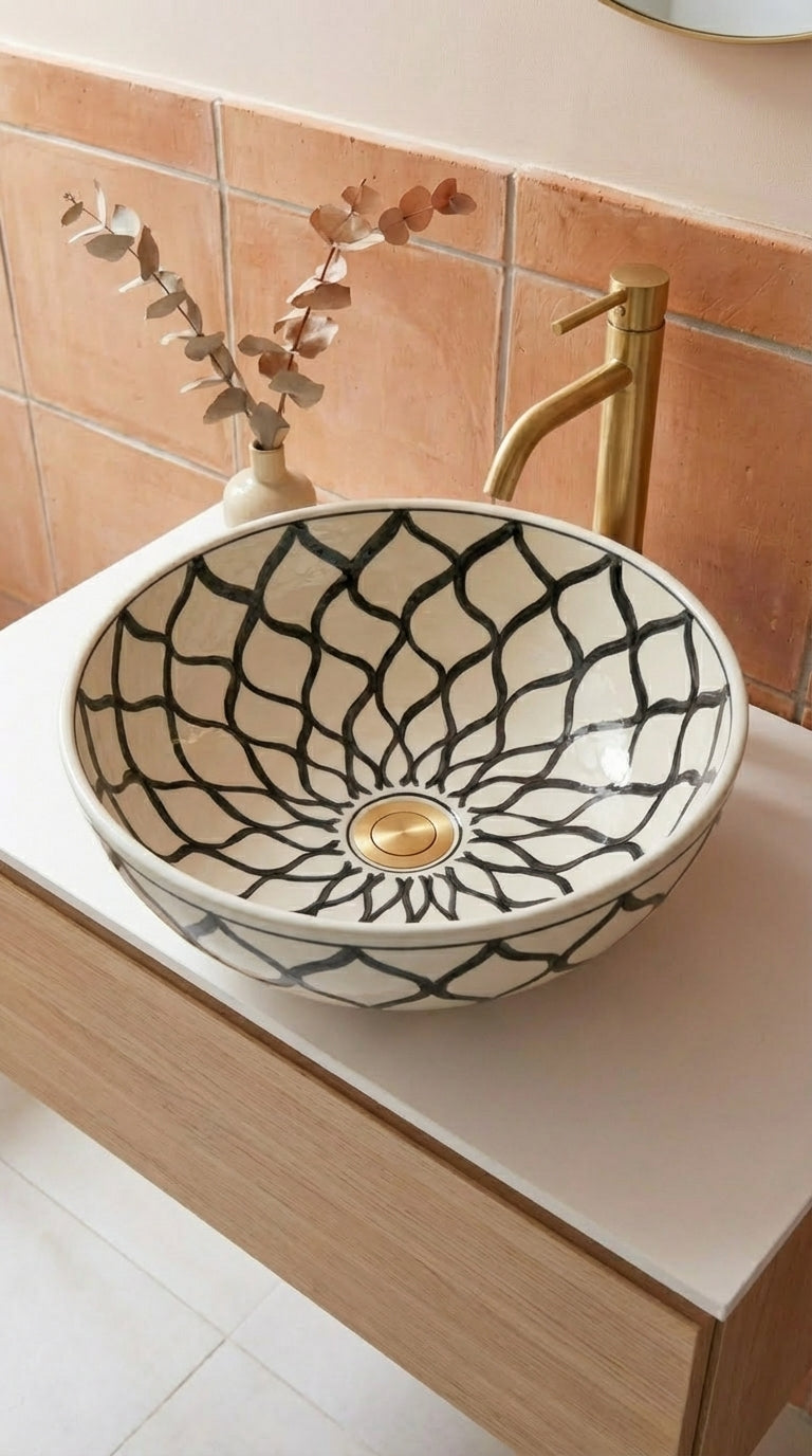 Vasque Marocaine en céramique de style oriental #348NB